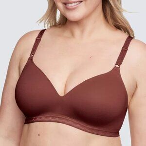 Warners Simply Perfect Soft Wireless Lined Comfort Bra 38D Wine Red NEW